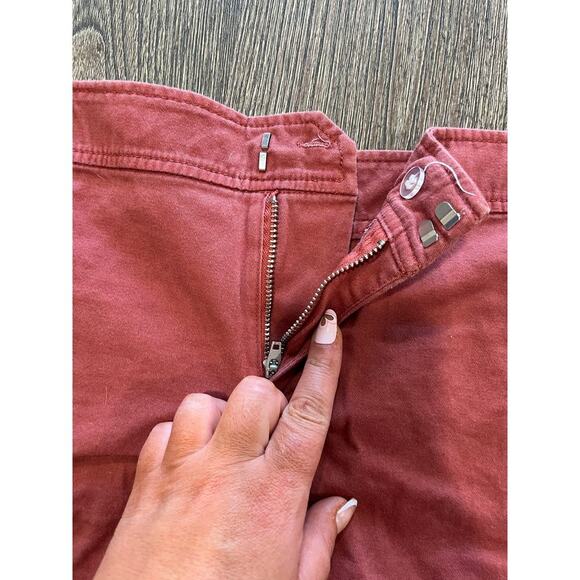 Soho Jeans New York & Company Chino Shorts Mid Rise Cotton Blend Red Size 12 - Picture 6 of 7